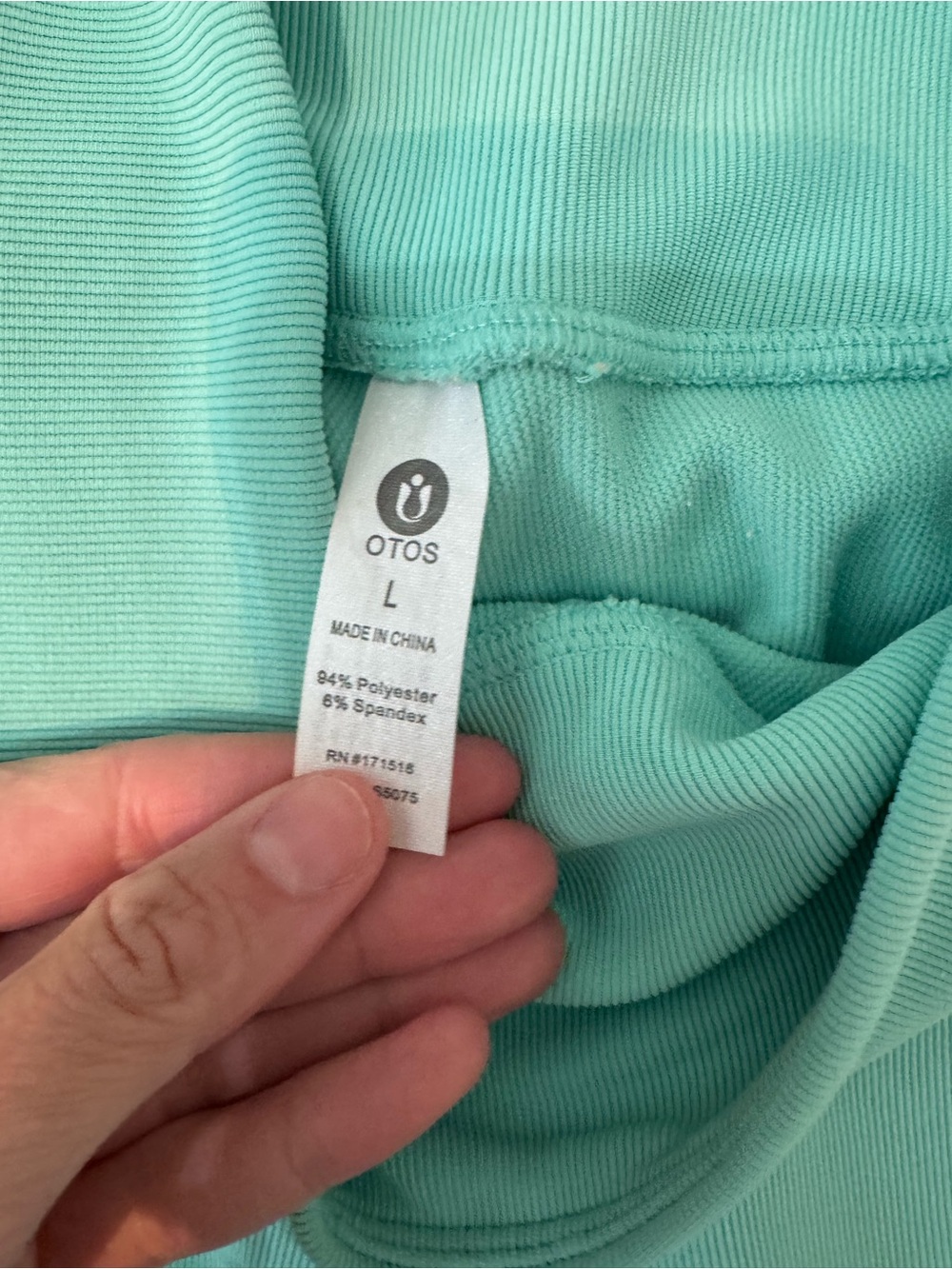 Women's Mint Green crop top and Bike Shorts - High-Waist Activewear - Picture 6 of 7